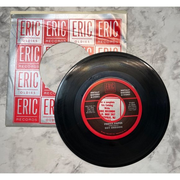 Roy Orbison Oh Pretty Woman / Pretty Paper 45 Pop Rock Eric Digitally Mastered - Picture 4 of 4